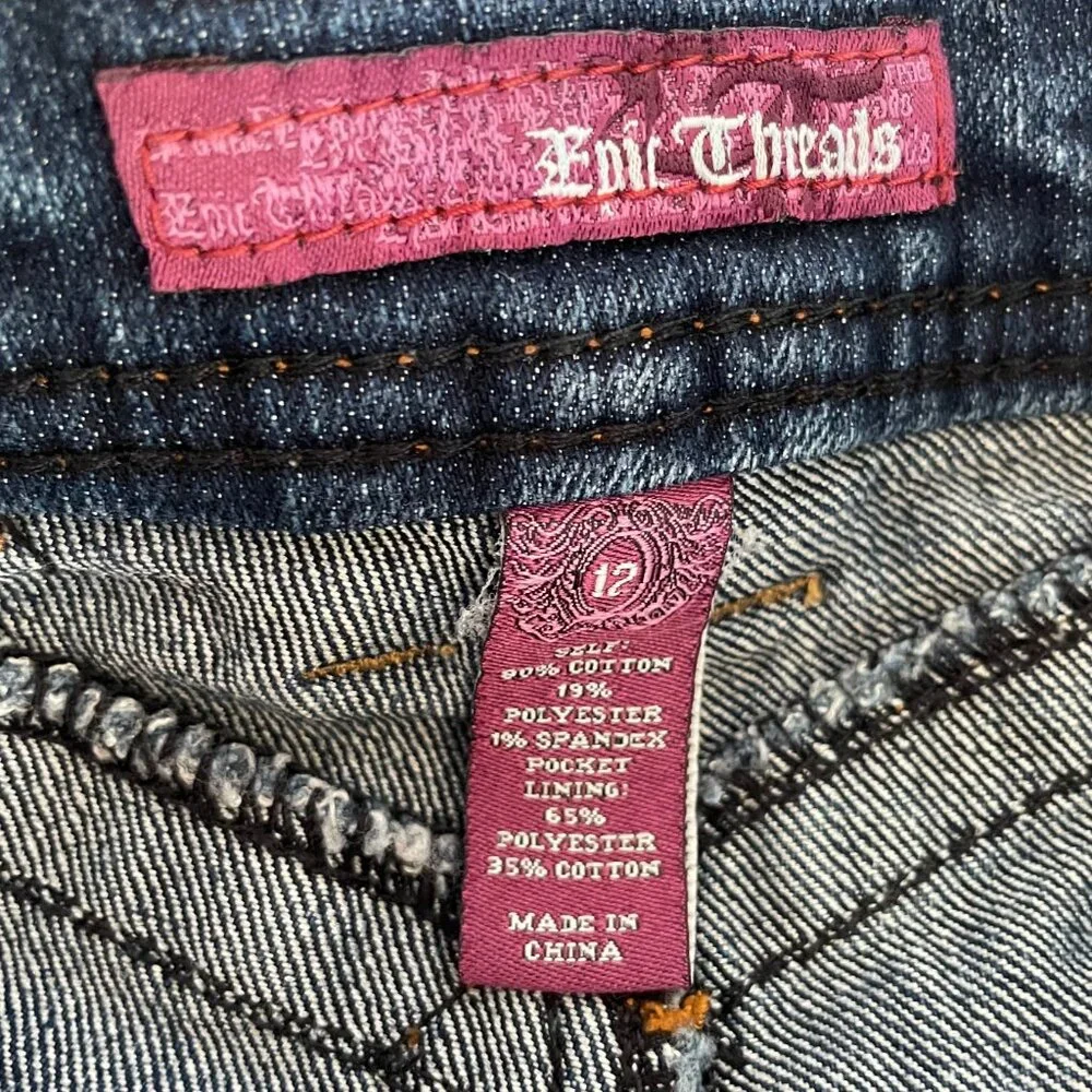 Epic Threads Girls Denim Jean Bermuda Shorts Size 12
